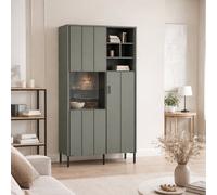 Furniture To Go Arundel 2 Door Display Cabinet - Green & Grey