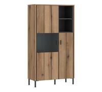 Furniture To Go Arundel 2 Door Display Cabinet In Oak/grey