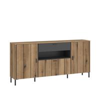 Furniture To Go Arundel Sideboard 2 Door 1 Flap 1 Drawer in Oak/Grey - Brown - 173.2 - 1