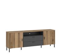 Furniture To Go Arundel TV Cabinet 2 Door 2 Drawer 173cm Wide in Oak/Grey - 1