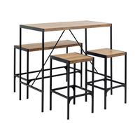 Furniture To Go Bahamas Bar Table Set And Black And Oak