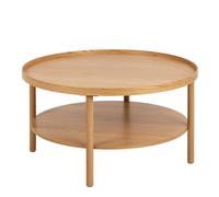 Furniture To Go Banbury Round Coffee Table in Oak 80x42cm - 1 - Oak - Brown