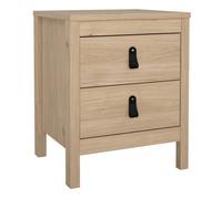 Furniture To Go Barcelona Bedside Table 2 Drawers In Jackson Hickory Oak