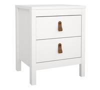 Barcelona 2-Drawer Bedside Table - White