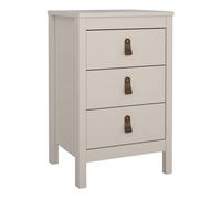 Furniture To Go Barcelona Bedside Table 3 Drawers In Cashmere