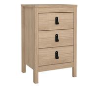 Furniture To Go Barcelona Bedside Table 3 Drawers In Jackson Hickory Oak