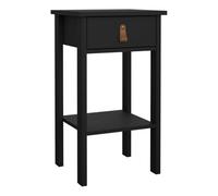 Barcelona Bedside Table with 1 Drawer Furniture To Go Black One Size