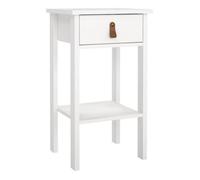 Barcelona Bedside Table with 1 Drawer Furniture To Go White One Size