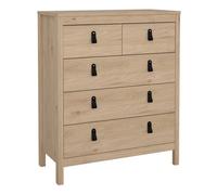 Furniture To Go Barcelona Chest 3+2 Drawers In Jackson Hickory Oak