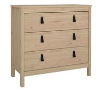Furniture To Go Barcelona Chest 3 Drawers in Jackson Hickory Oak - Oak - Matt - Melamine