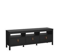 Furniture To Go Barcelona Tv-Unit 3 Drawers In Matt Black