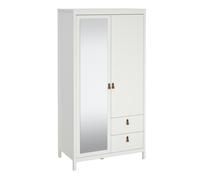 Furniture To Go Barcelona Wardrobe with 1 door + 1 mirror door + 2 drawers White - White - Malemine - 1