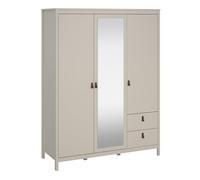 Furniture To Go Barcelona Wardrobe with 2 Doors + 1 Mirror Door + 2 Drawers in Cashmere - Beige - Malemine - 1