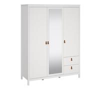 Wardrobe with 2 doors + 1 mirror door + 2 drawers White Barcelona