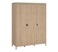 Furniture To Go Barcelona Wardrobe With 3 Doors In Jackson Hickory Oak