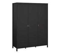 Barcelona Wardrobe With 3 Doors, Black Matt