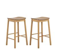 Barlow Bar Stool Without Back in Matt Oak Set of 2