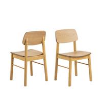 Furniture To Go Barlow Dining Chair in Matt Oak Set of 2 - 1