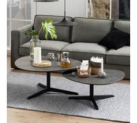 Furniture To Go Barnsley Black Ceramic Coffee Table 100X95X41 Cm