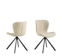 Indoor Furniture Group Furniture To Go Batilda Swivel Dining Chairs In Cream Fabic Set Of 2, Cream