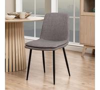 Furniture To Go Becca Pair of Fabric Dining Chairs - Light Brown