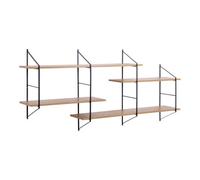 Furniture To Go Belfast Wall Unit With 4 Shelves In Oak
