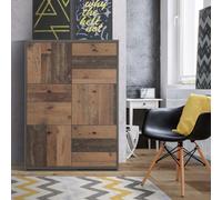 Furniture To Go Best Chest Storage Cabinet With 6 Doors In Concrete Optic Dark Grey/old - Wood Vintage