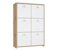 Best Chest Storage Cabinet With 6 Doors In Artisan Oak/White