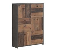 Furniture To Go Best Chest Storage Cabinet With 6 Doors In Concrete Optic Dark Grey/old - Wood Vintage