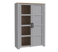 Furniture To Go Bohol 2 Door Display Cabinet In Riviera Oak/grey Oak