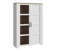 Indoor Furniture Group Furniture To Go Bohol Display Cabinet Inc. 2x LED Lights In Riviera Oak/White, White