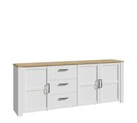 Bohol Large Sideboard in Riviera Oak/White