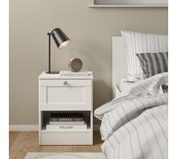 Furniture To Go Brande 1 Drawers Bedside Table - White