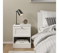 Furniture To Go Brande Nightstand with1 Frame Drawer in White - White - Manufactured wood - 1