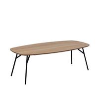 Caracas Rectangular Coffee Table in Oak and Matt Black