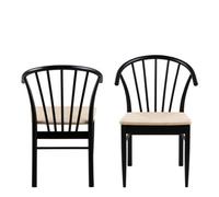 Furniture To Go Cassandra Dining Chair With Armrest In Black Set Of 2