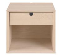 Furniture To Go Century 1 Drawer Wall Mounted Bedside Table in White Oak in Light Brown | Size: A Furniture To Go Light Brown A