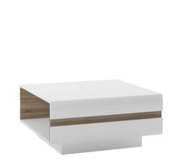 Furniture To Go Chelsea Small Designer Coffee Table In White With Oak Trim