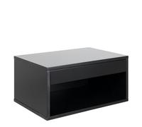 Furniture To Go Cholet Square Bedside Table With 1 Drawer In Black