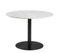 Florence Corby Marble Round 4 Seater Dining Table White and Black - Furniture To Go - Wilko