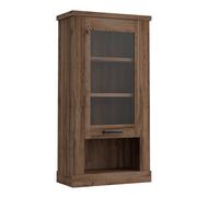 Furniture To Go Corona Wall Display Cabinet In Tabak Oak