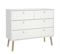 Furniture To Go Cumbria Chest 2 + 2 Drawers White - White - Matt - Melamine