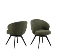 Furniture To Go Darlene Dining Chair With Armrest And Swivel Function In Green