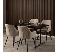 Furniture To Go Darlington Ext 4 Seater Dining Table - Black