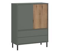 Furniture To Go Darwin Sideboard 2 Door 2 Drawer in Green/Oak - Green - 78.2 - 1