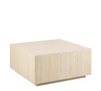 Furniture To Go Dice Square Coffee Table in Light Travertine Effect 90x90x42cm - 1 - Light Travertine - Brown