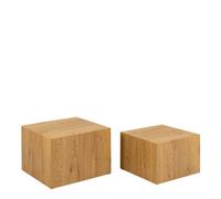Furniture To Go Dice Square Coffee Table Set In Oak Effect