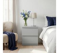 Furniture To Go Edmore 2 Drawer Bedside Table in Light Grey - W 41.8 X H 49.3 X D 32.2cm - Manufactured wood - 1