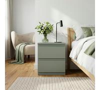 Furniture To Go Edmore 2 Drawer Bedside Table in Sage Green - W 41.8 X H 49.3 X D 32.2cm - Manufactured wood - 1