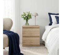 Furniture To Go Edmore 2 Drawer Bedside Table In Sonoma Oak